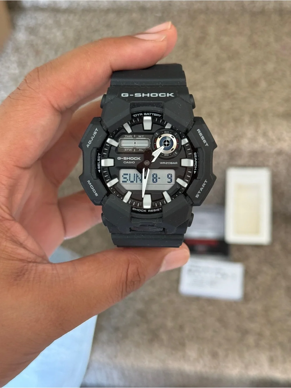 G-SHOCK Casio Black Rugged Analog-Digital Watch Mens